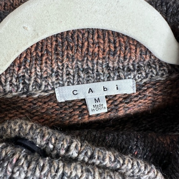 CABI 903 Cotton Silk Chunky Sweater Knit Frontier Fringed Cardigan - Picture 6 of 9